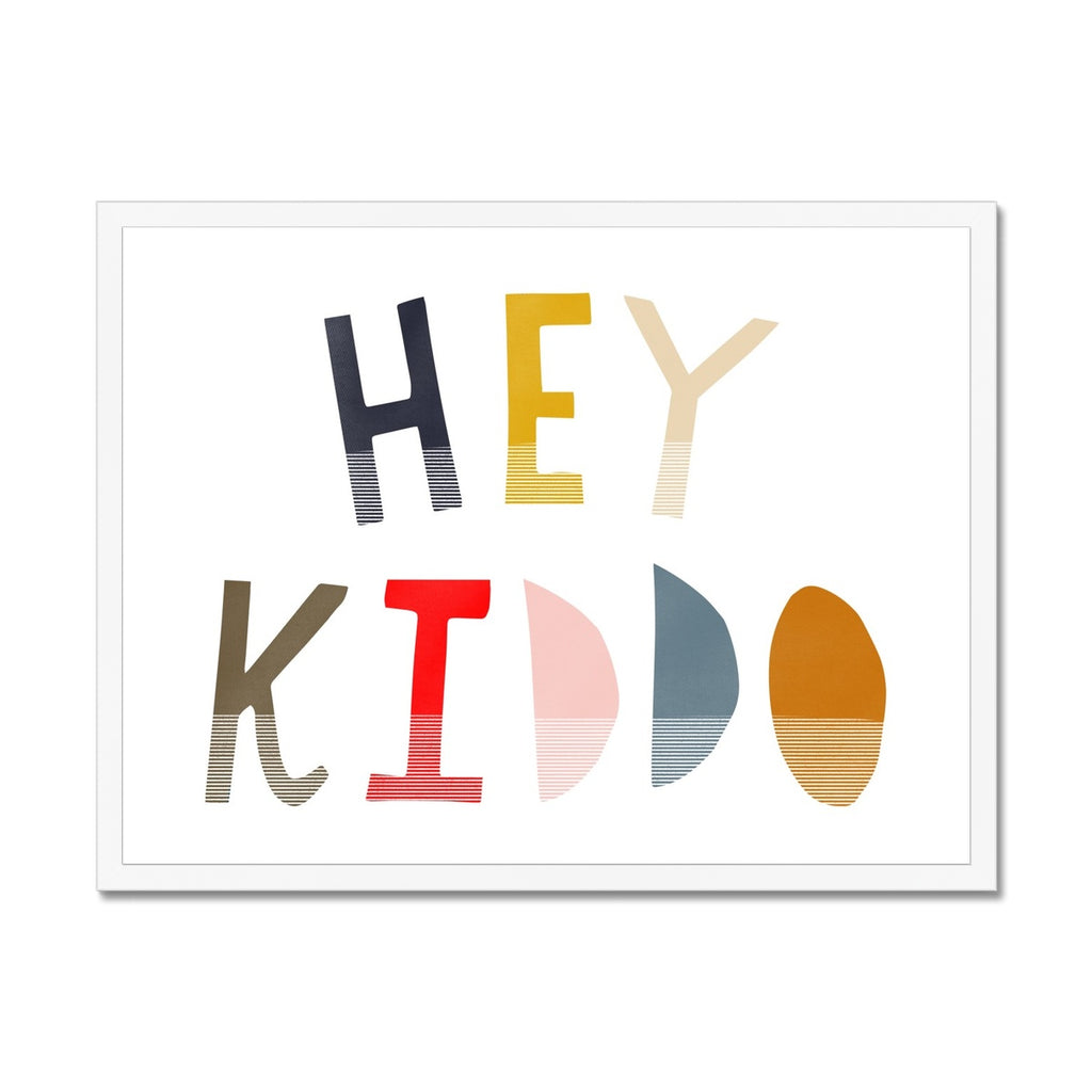 Hey Kiddo - Muted (Landscape) |  Framed Print