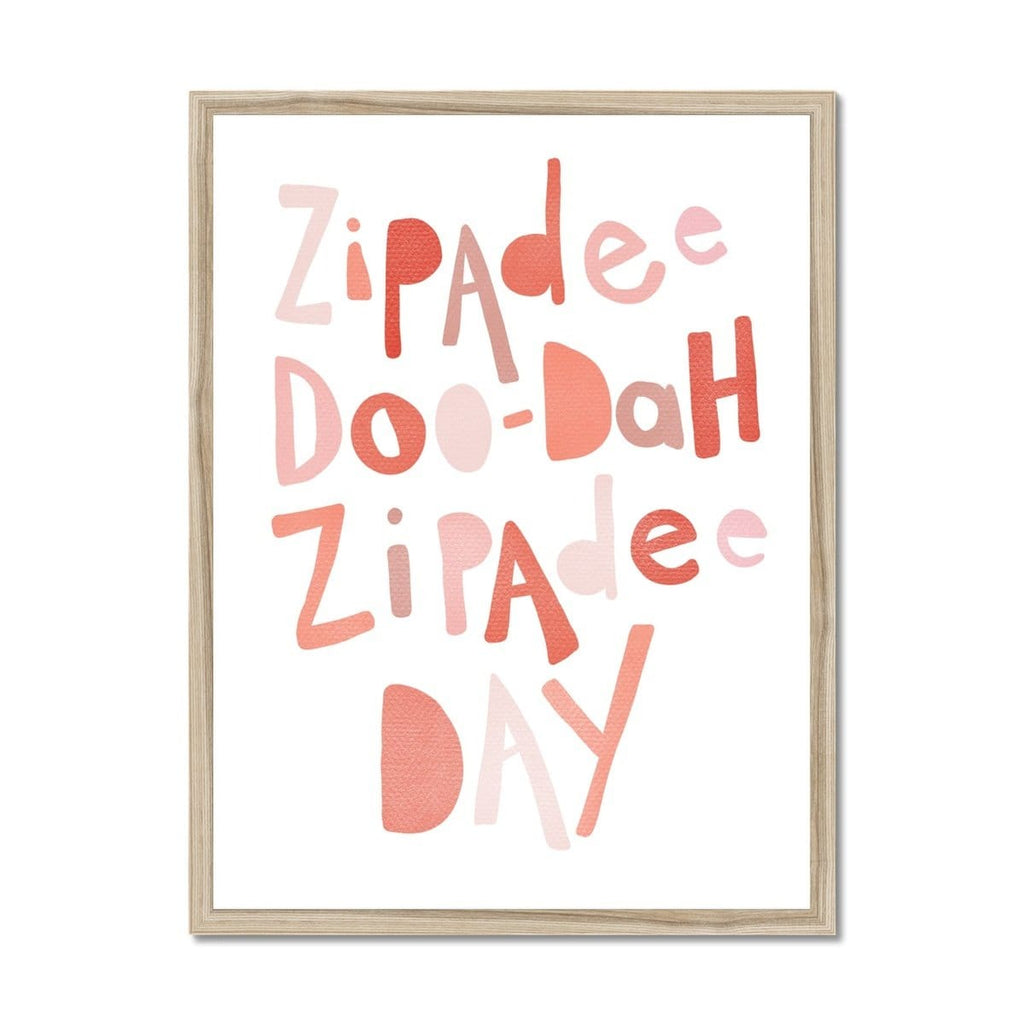 Zipadee Doo Dah - Pink |  Framed Print