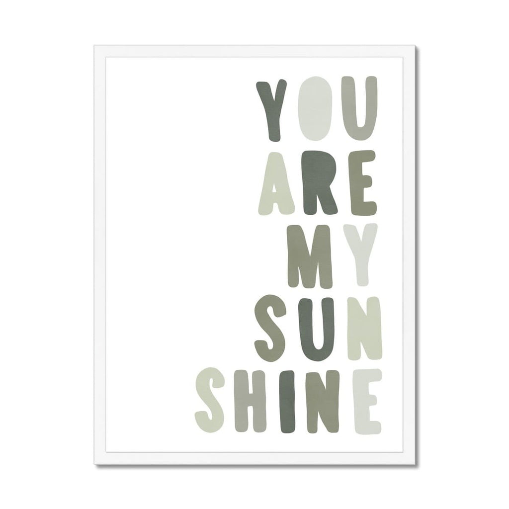 You Are My Sunshine - Jungle Greens |  Framed Print