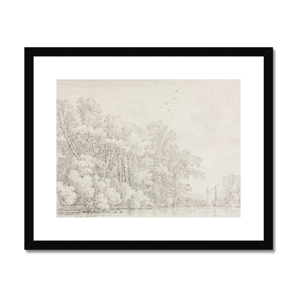 Pencil Sketch, Landscape 00730 |  Framed & Mounted Print