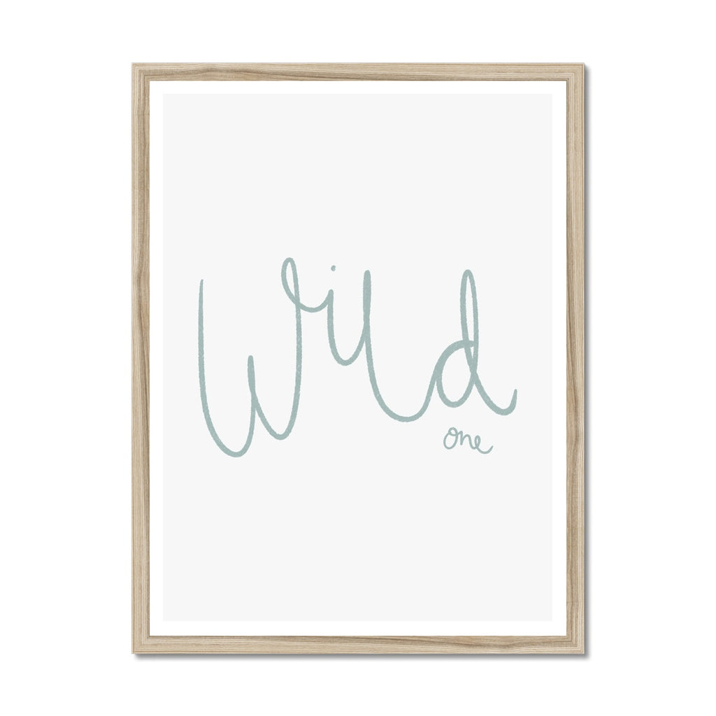 Wild One - Light Blue |  Framed Print