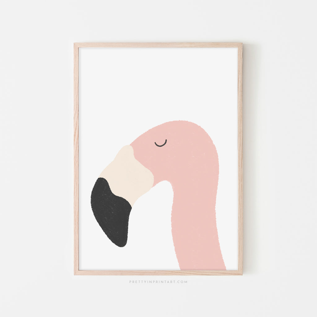 Flamingo Art Print - Plain |  Framed Print