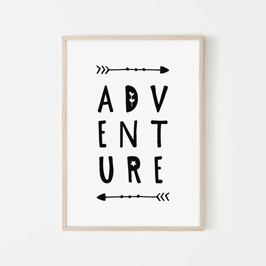 Adventure Quote |  Framed Print