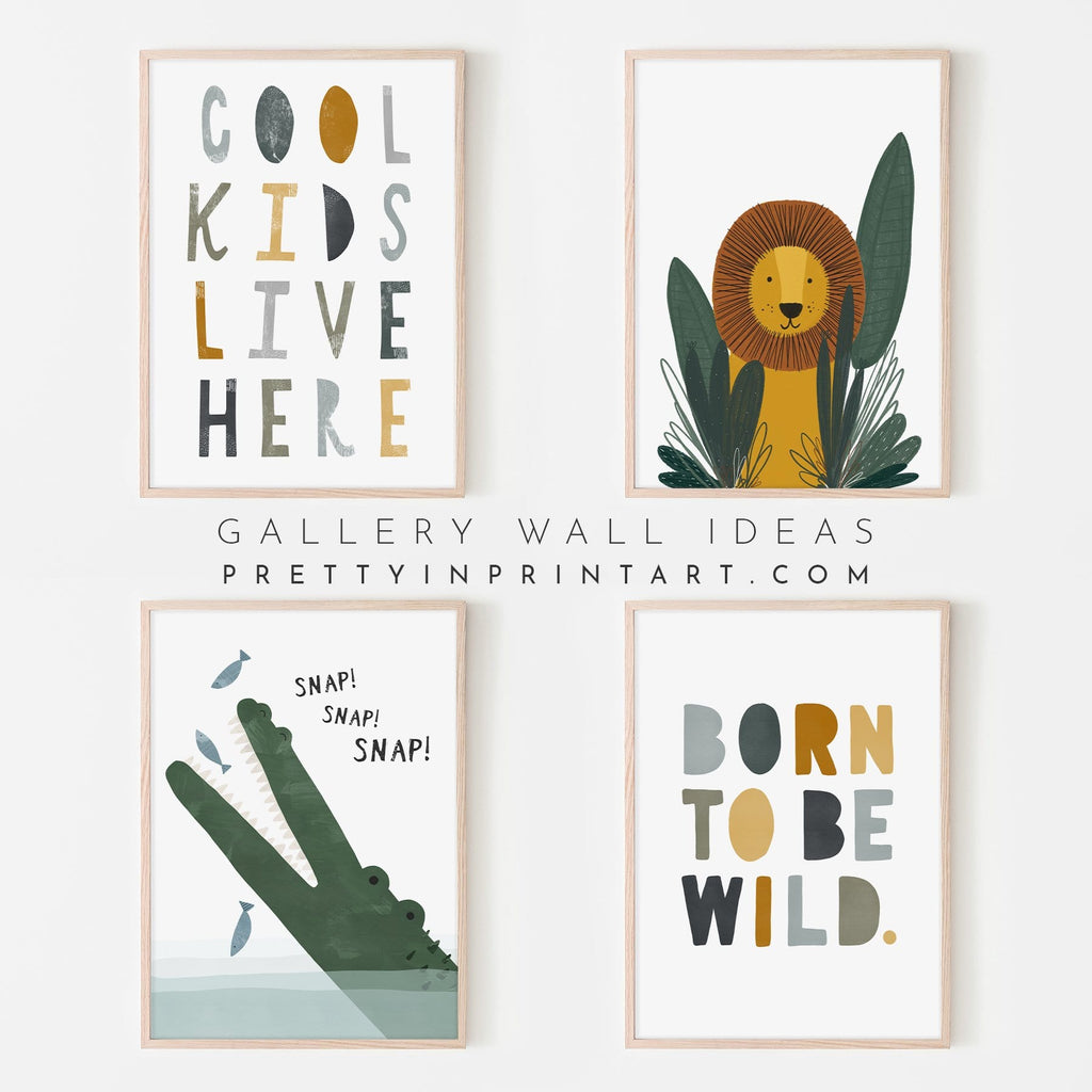 Born To Be Wild Print - Jungle Illustrated |  Framed Print