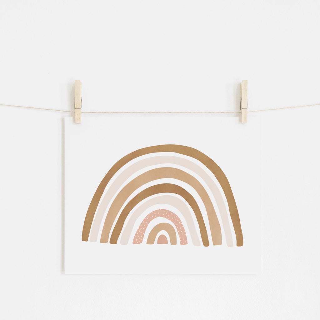 Scandi Rainbow - Burnt Umber |  Unframed