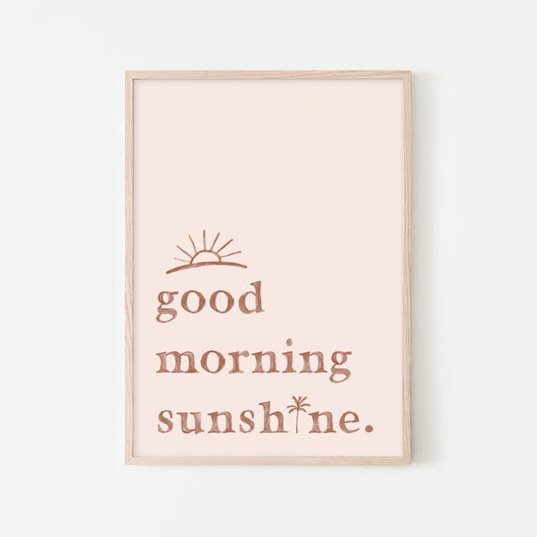 Good Morning Sunshine - Pink |  Framed Print