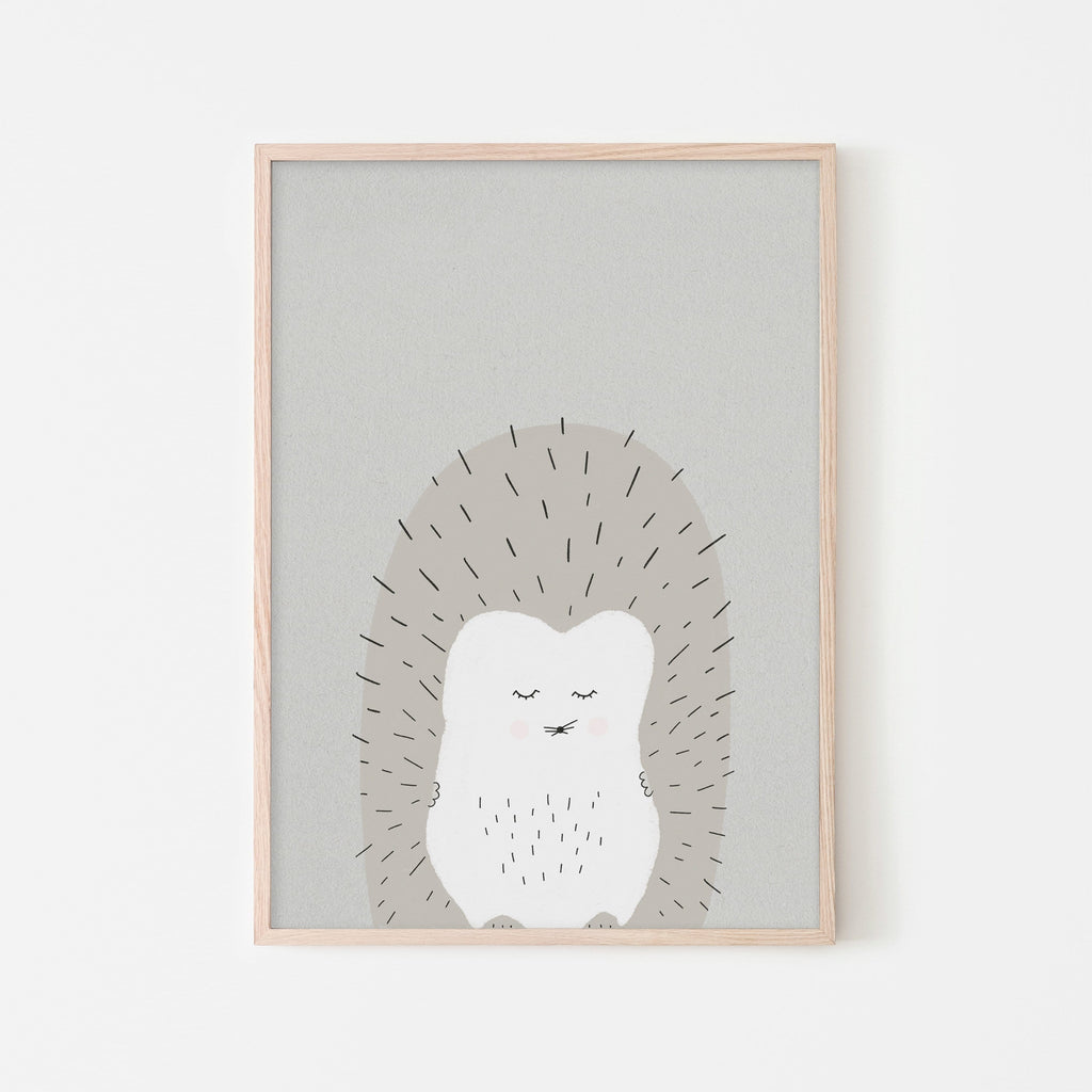 Sleepy Hedgehog |  Framed Print