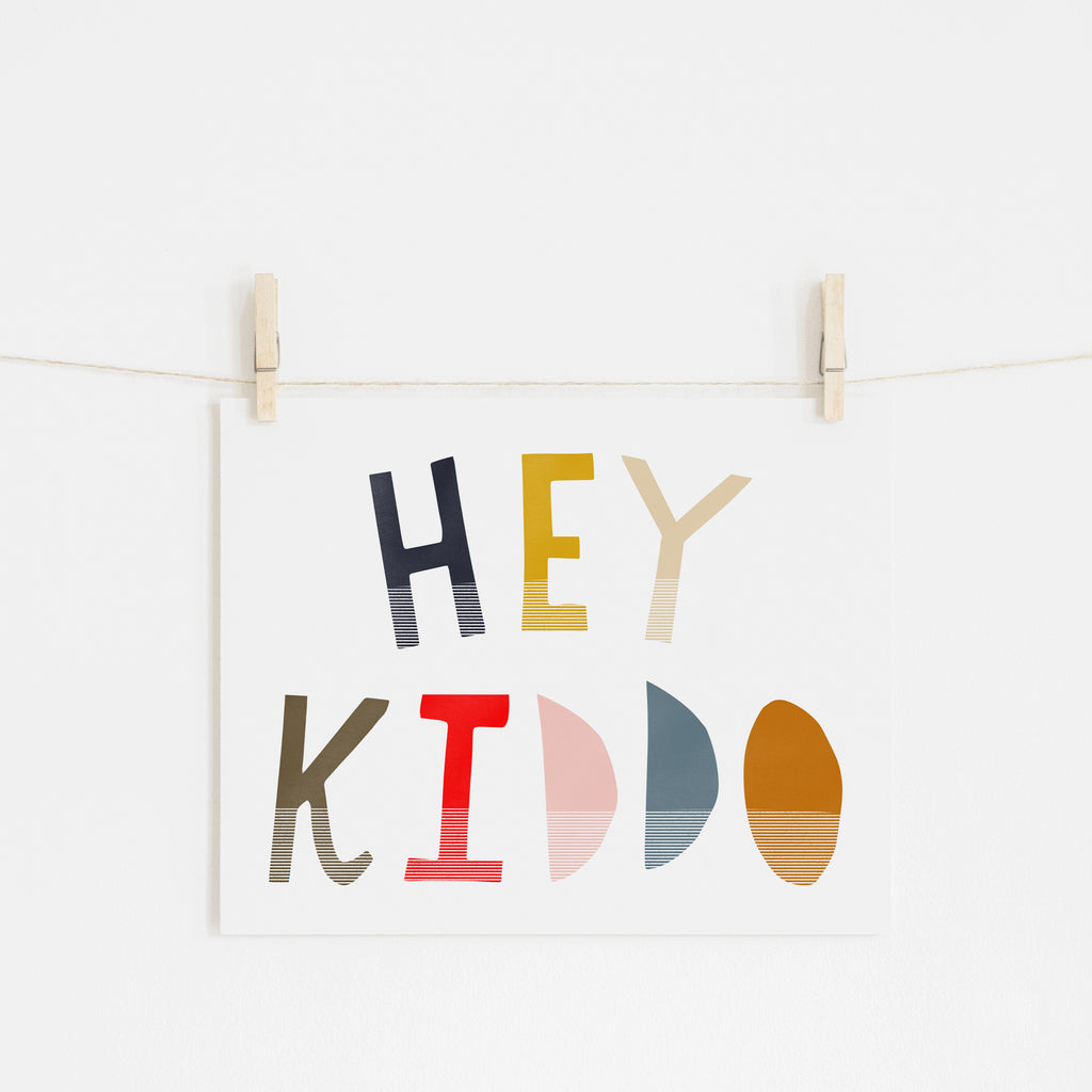 Hey Kiddo - Muted (Landscape) |  Unframed