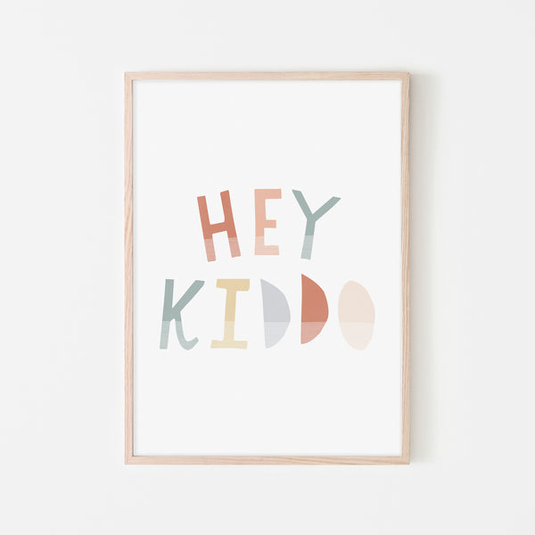 Hey Kiddo - Subtle |  Framed Print