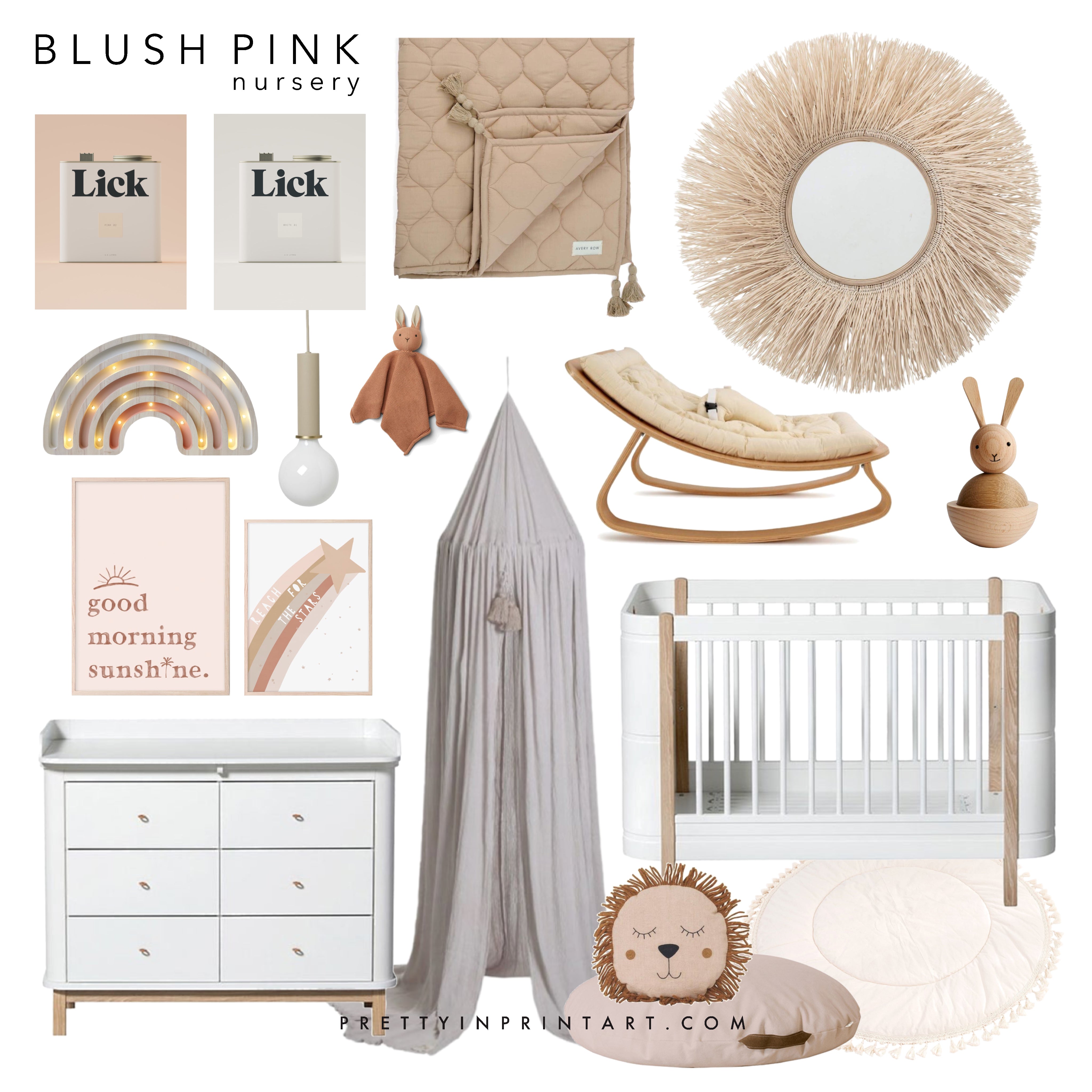 Reach for the Stars Quote - Pinks |  Unframed