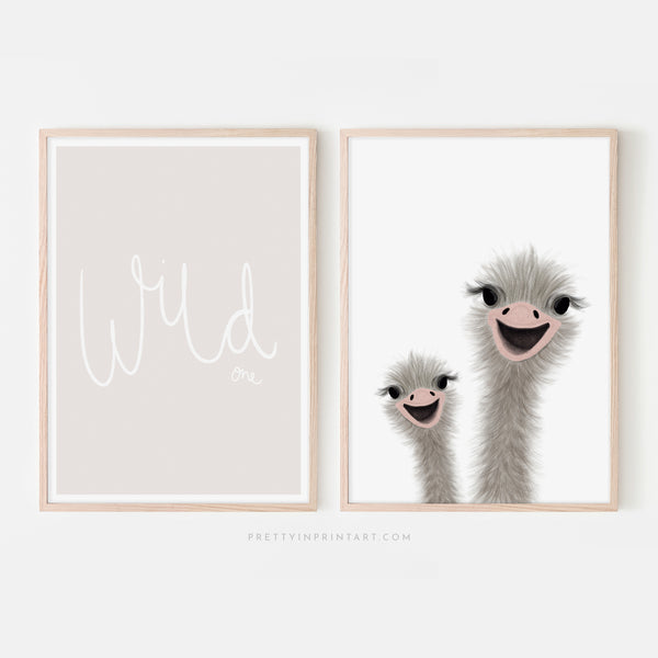 Wild One - Beige / White |  Unframed