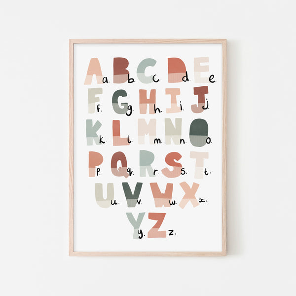 Alphabet Chart - Tutti-Frutti |  Framed Print