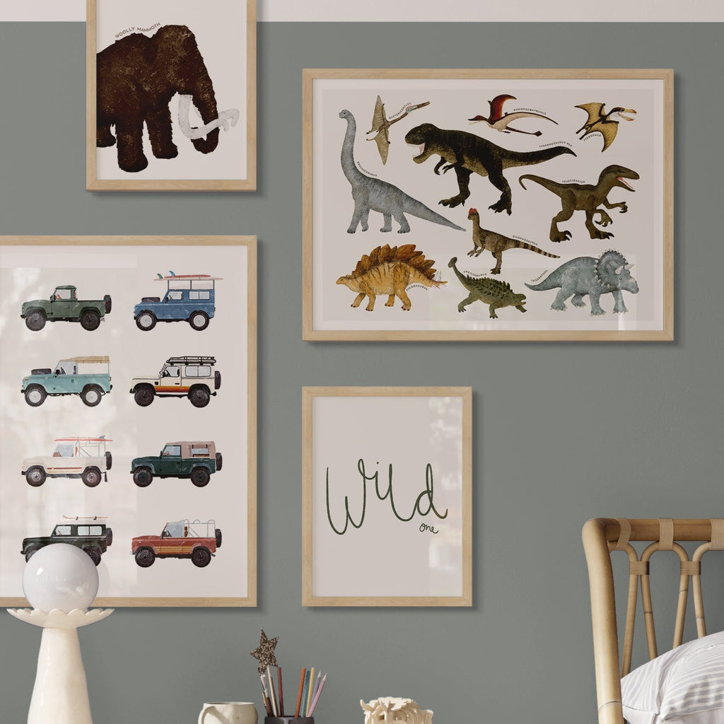 Dinosaur Educational Chart |  Framed Print