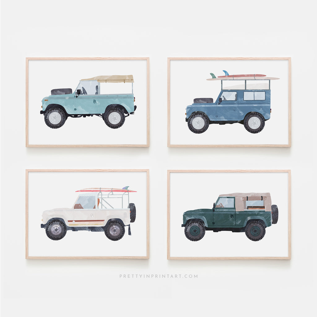 4x4 Land Rover - Blue Surf |  Unframed