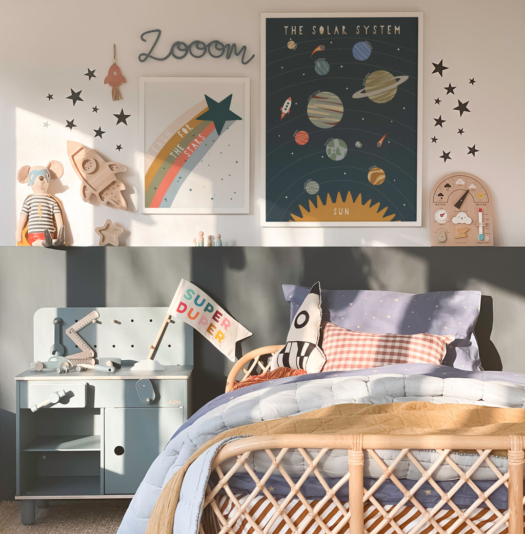 Reach for the Stars Quote - Space |  Unframed
