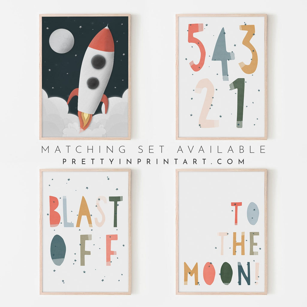 To The Moon Quote |  Fine Art Print