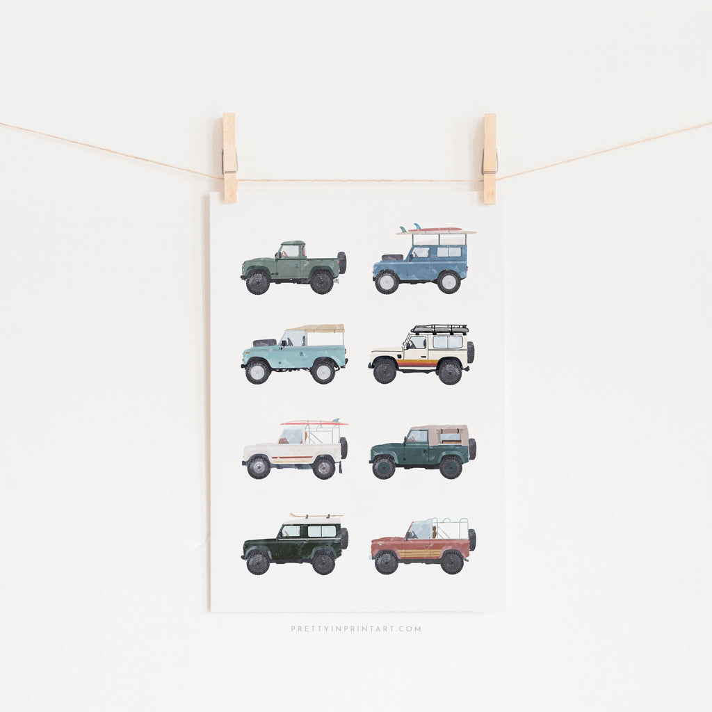 4x4 Defender Chart |  Unframed