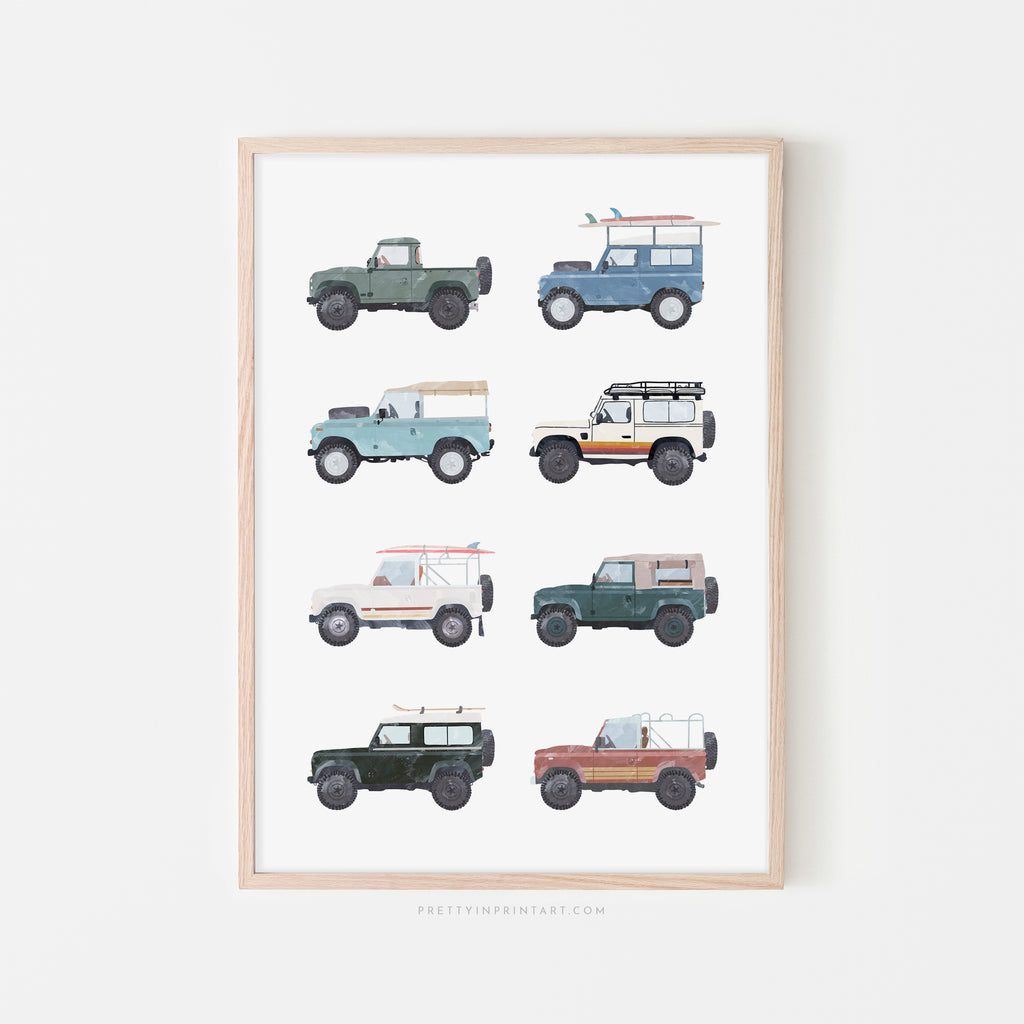 4x4 Defender Chart |  Framed Print