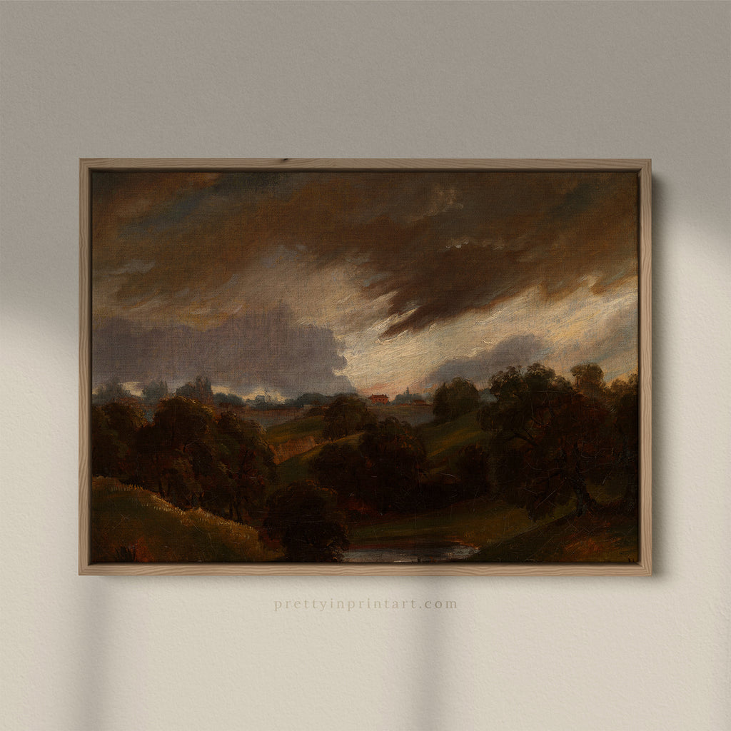 Hampstead Stormy Sky |  Framed Canvas