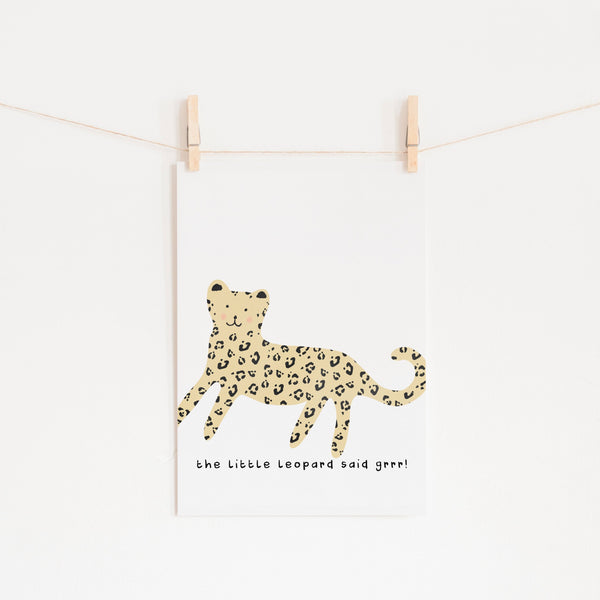 Little Leopard - Nursery Art |  Unframed