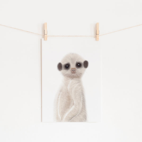 Meerkat - Funny Animal Art |  Unframed