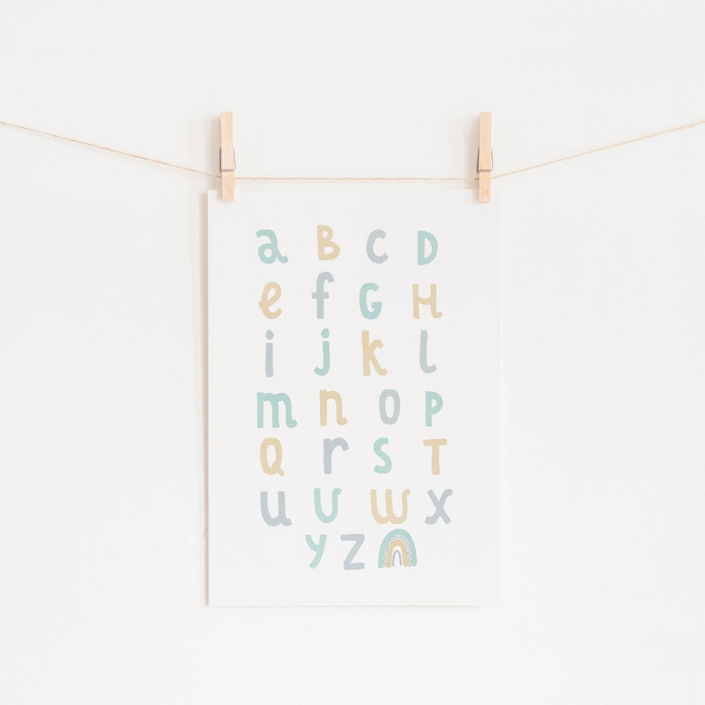 Alphabet Chart | Childrens Wall Art | Pretty In Print – Pretty in Print