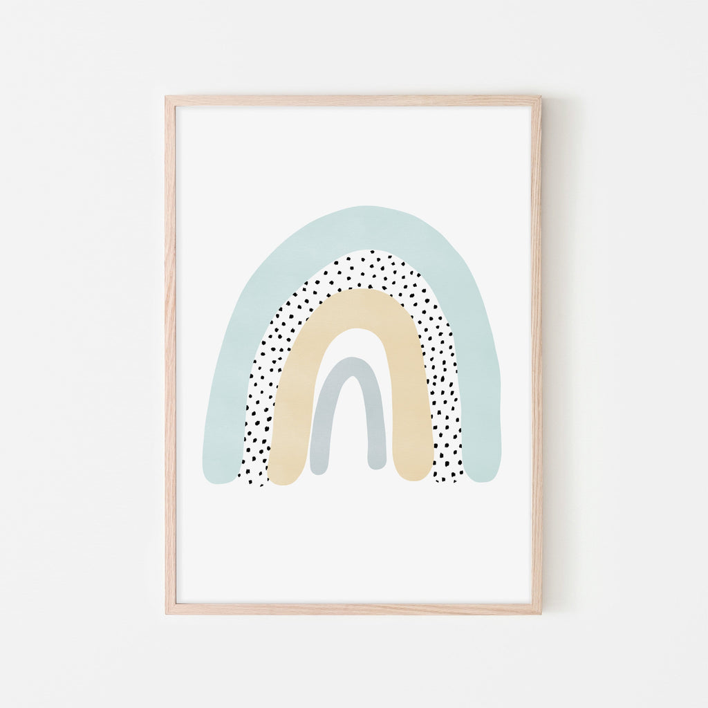 Rainbow Wall Art - Mint Green |  Framed Print