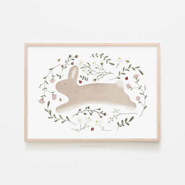 Bunny poster nursery clearance