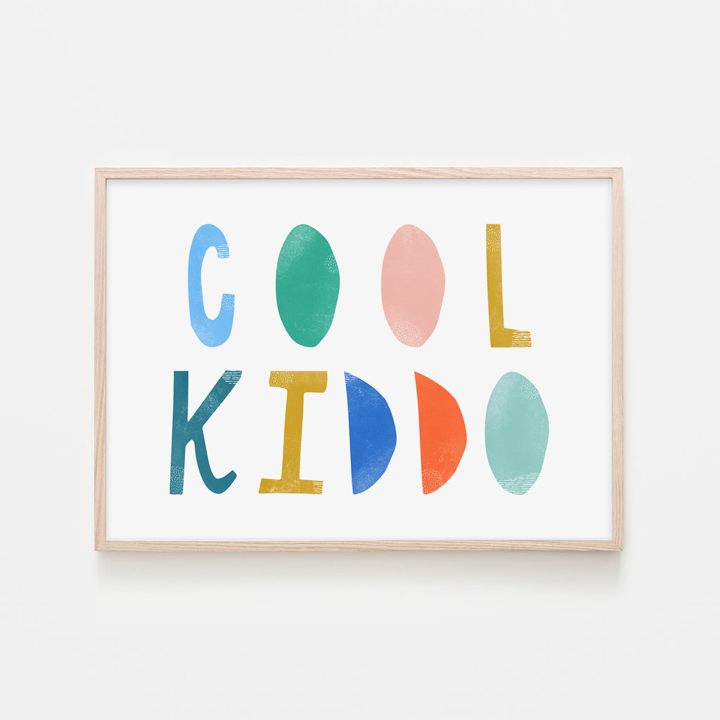 Cool Kiddo - Brights |  Framed Print