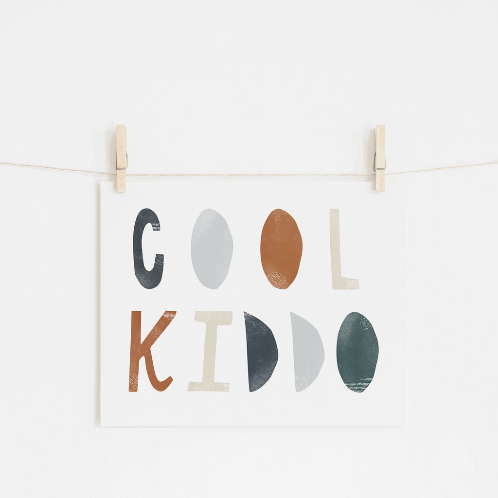 Cool Kiddo - Navy |  Unframed