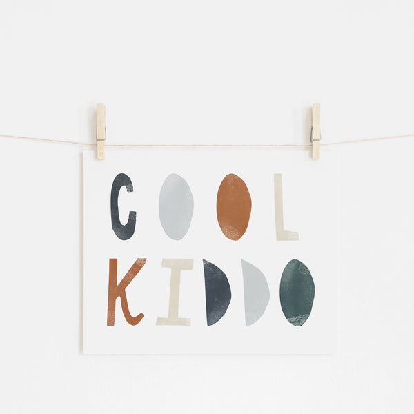 Cool Kiddo - Navy |  Unframed