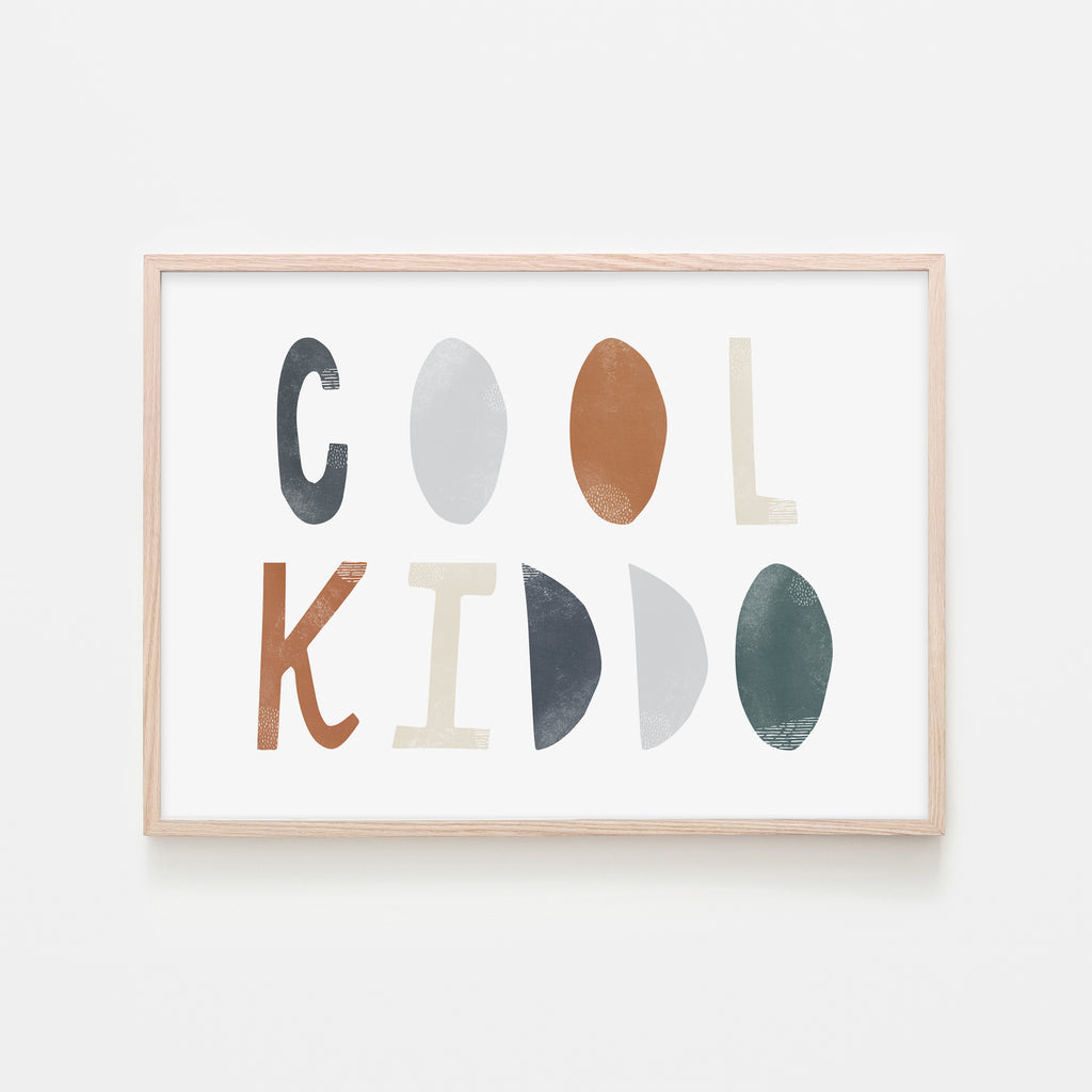 Cool Kiddo - Navy |  Framed Print