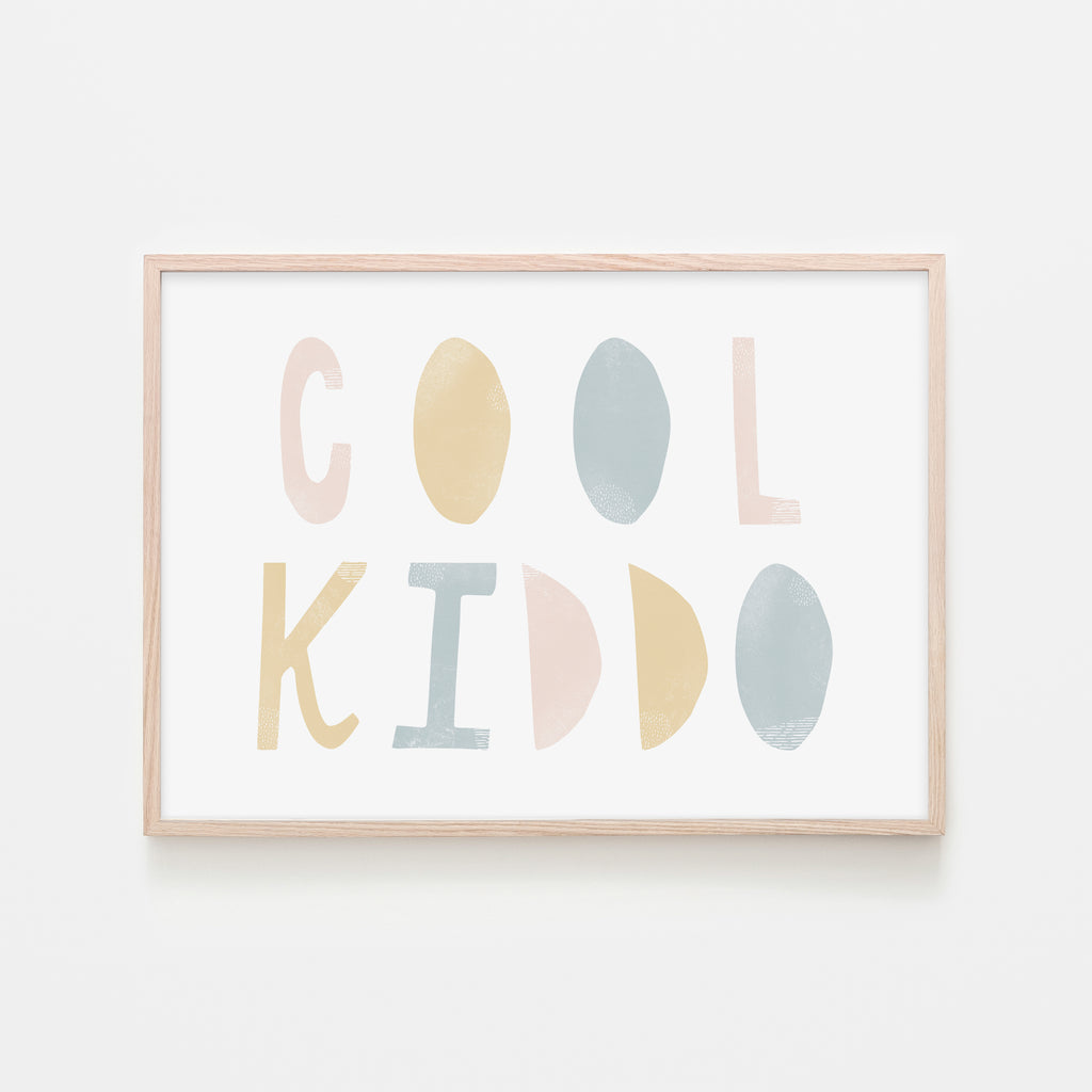 Cool Kiddo - Pink Rainbow |  Framed Print