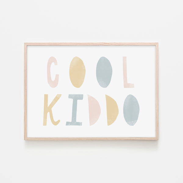 Cool Kiddo - Pink Rainbow |  Framed Print