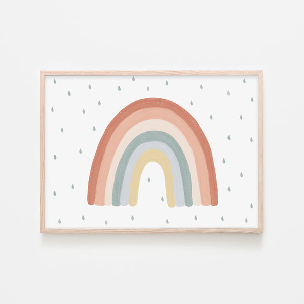 Rainbow Wall Art - Subtle (landscape) |  Framed Print