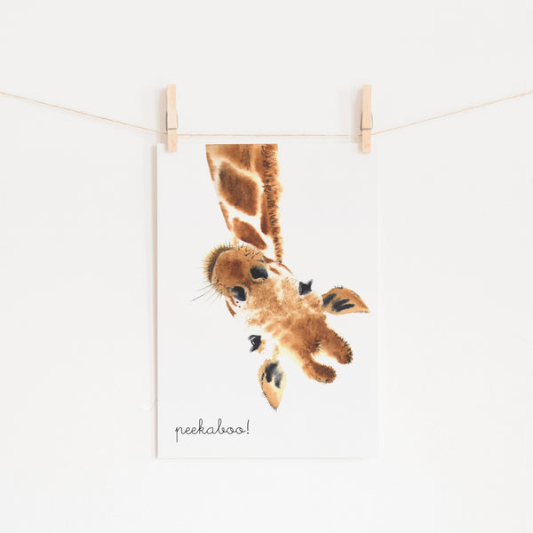 Peekaboo Giraffe |  Unframed