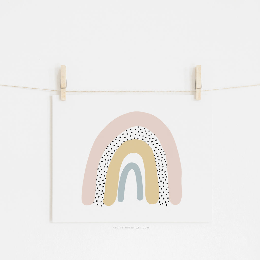 Rainbow Wall Art - Pink |  Unframed