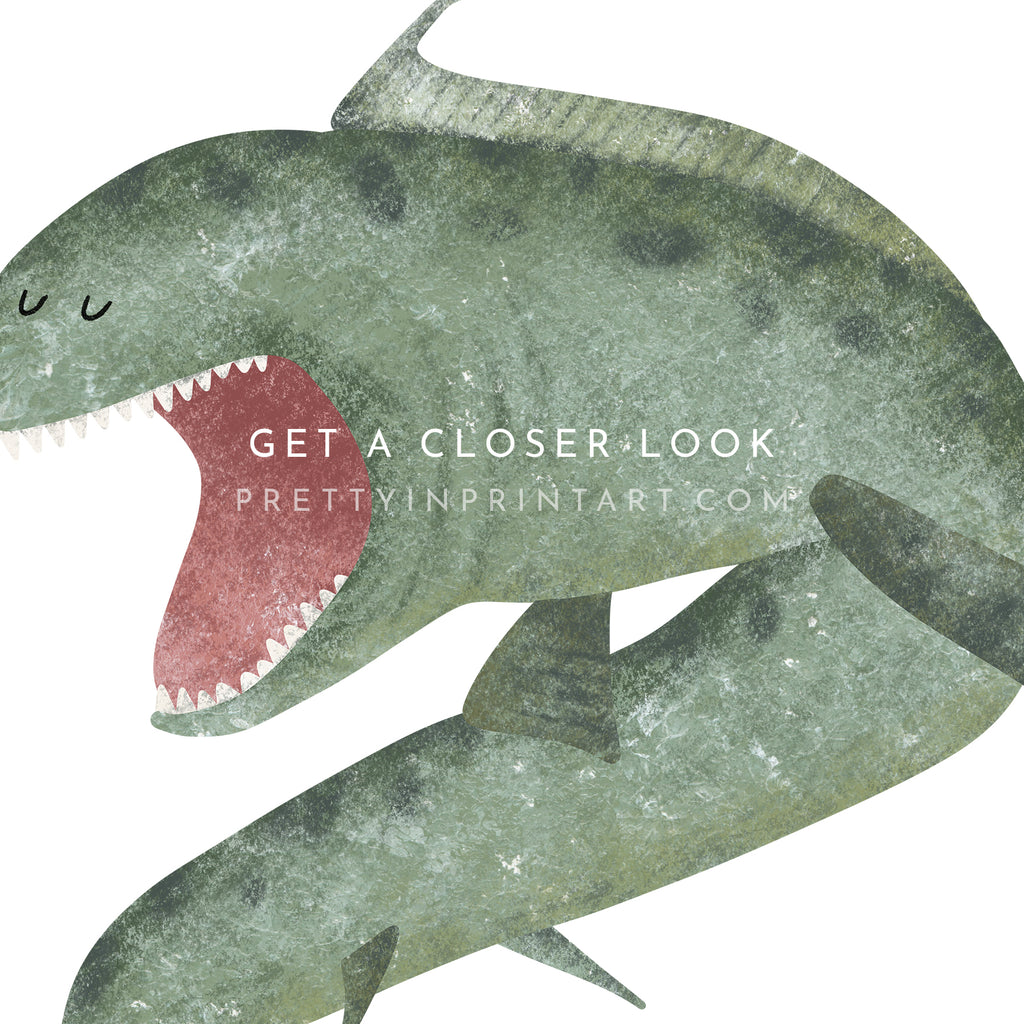 Prehistoric Ocean Chart |  Fine Art Print with Hanger