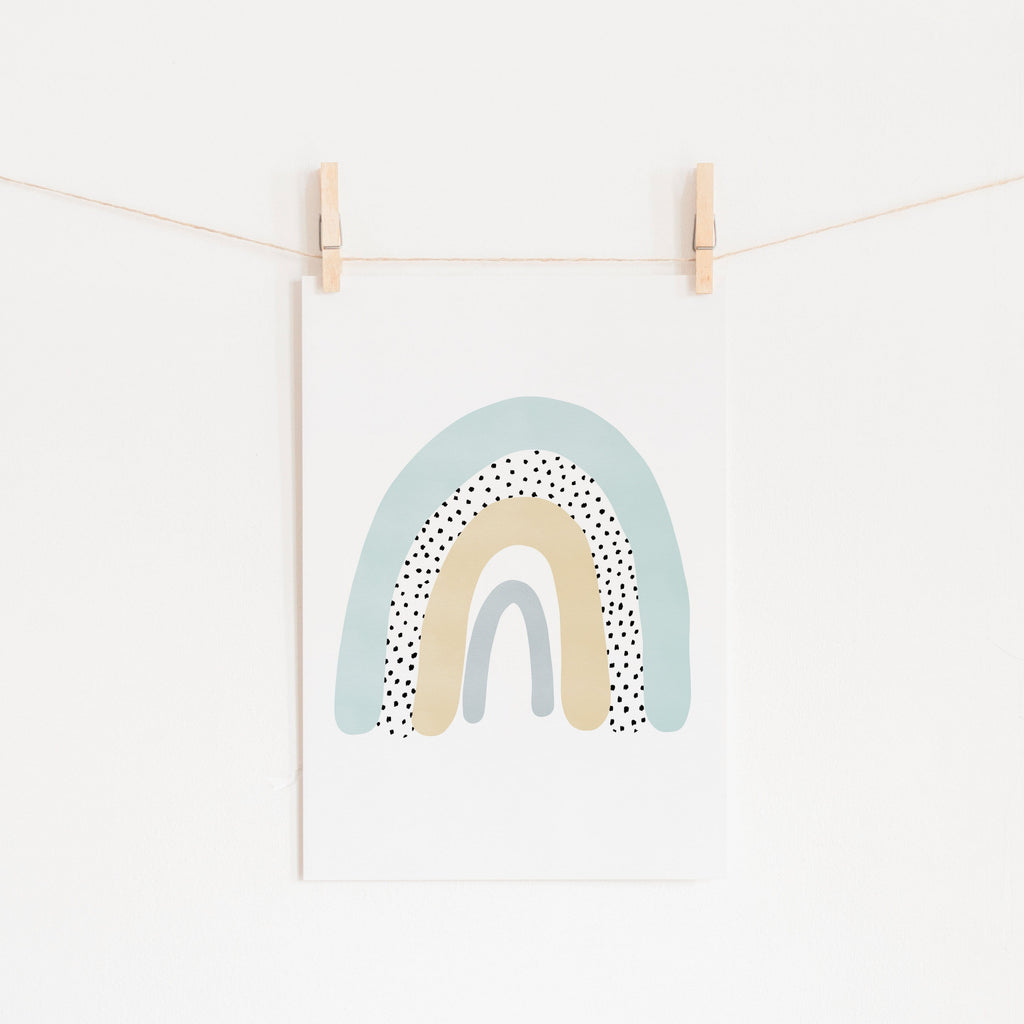 Rainbow Wall Art - Mint Green |  Unframed