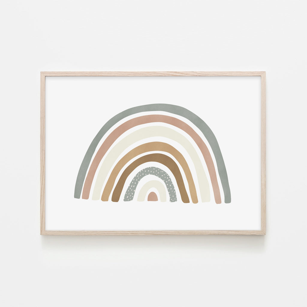 Scandi Rainbow - Watermelon |  Framed Print