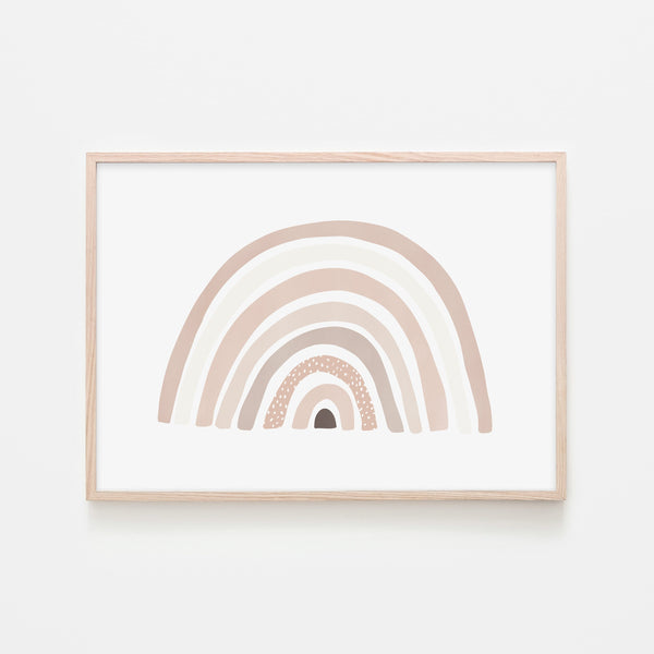 Scandi Rainbow - Pink |  Framed Print