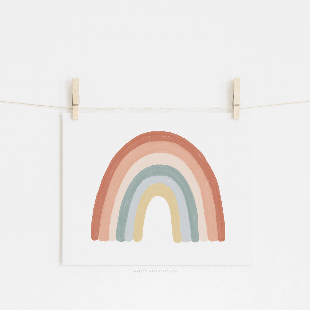 Rainbow Wall Art - Landscape - No Drops |  Unframed