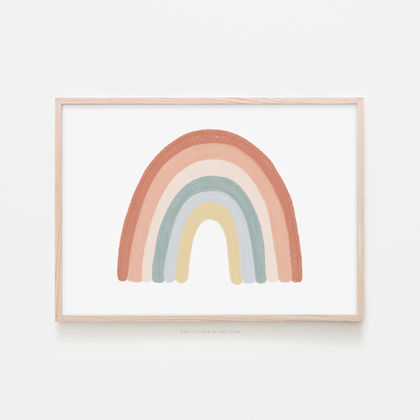 Rainbow Wall Art - Landscape - No Drops |  Framed Print