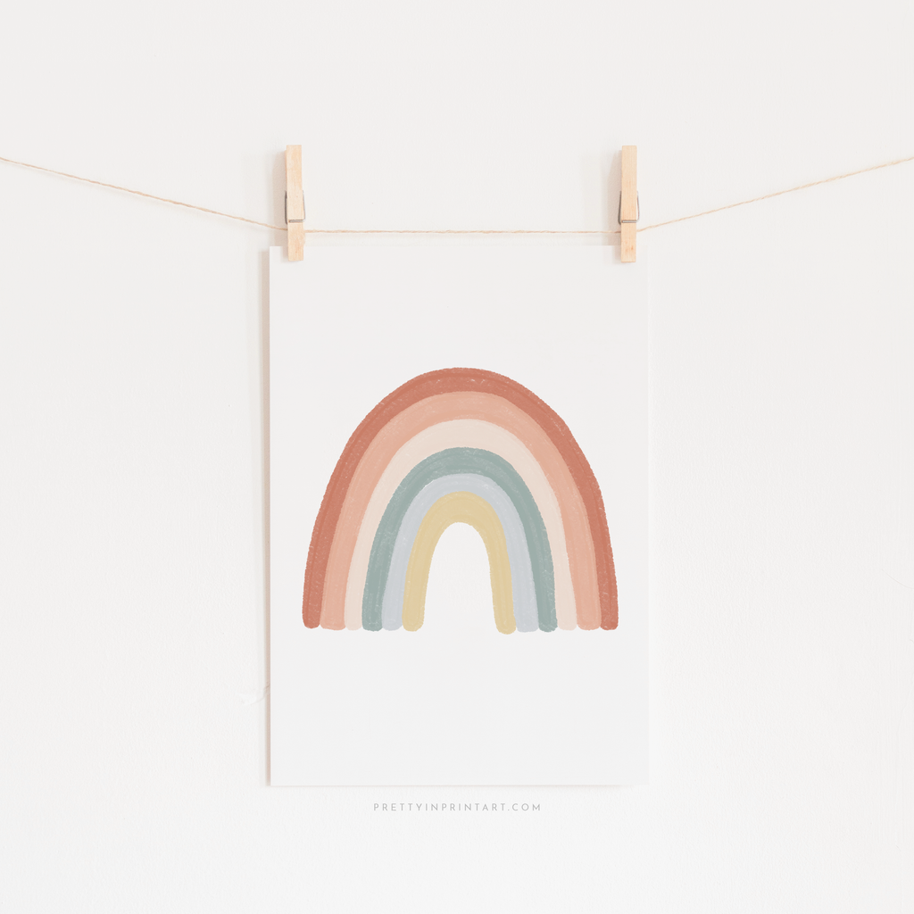 Rainbow Wall Art - Subtle - No Drops |  Unframed