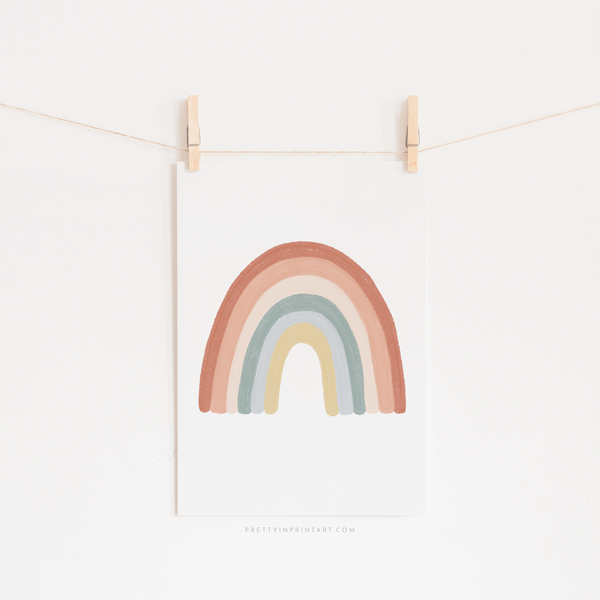 Rainbow Wall Art - Subtle - No Drops |  Unframed