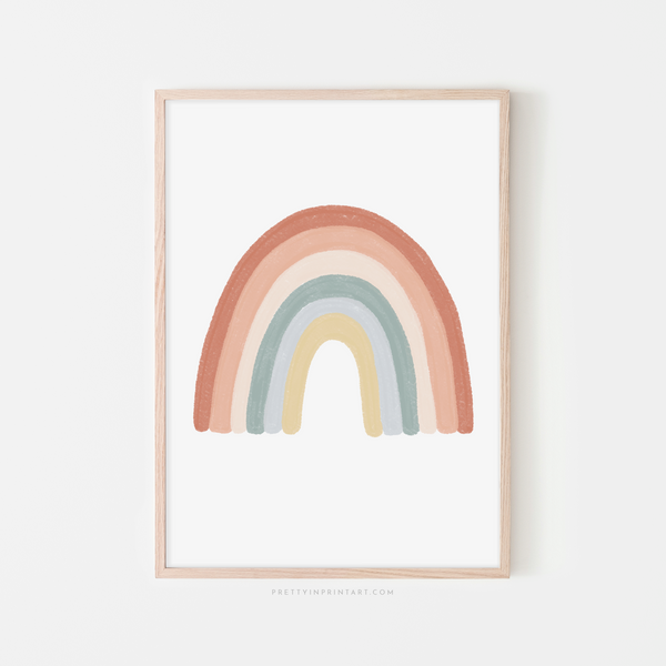 Rainbow Wall Art - Subtle - No Drops |  Framed Print