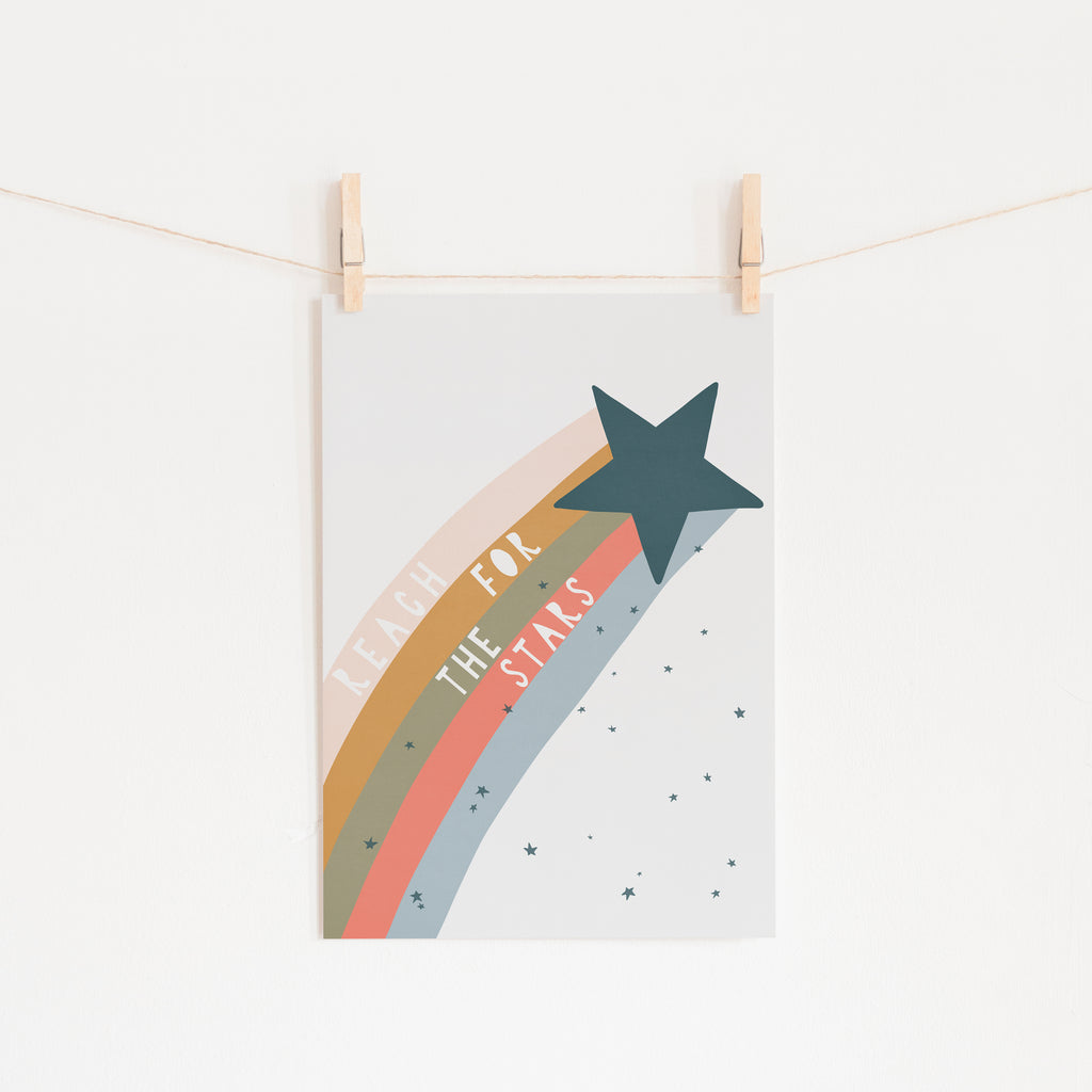 Reach for the Stars Quote - Space |  Unframed