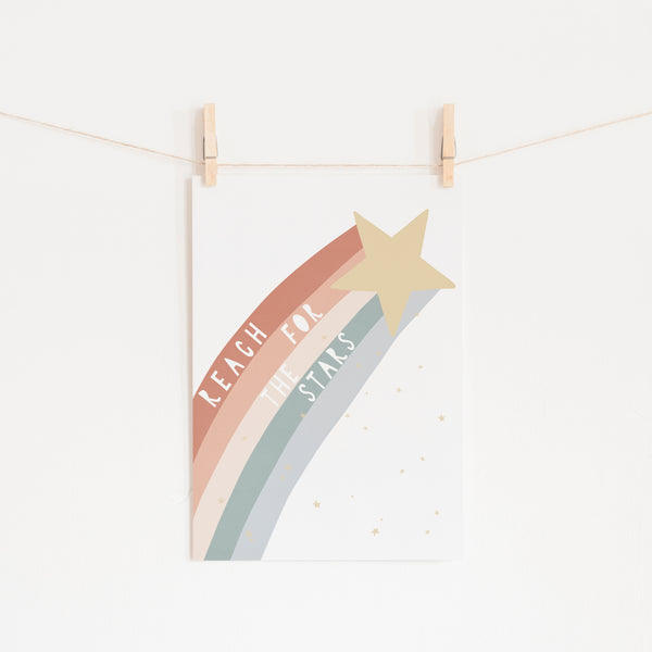 Reach for the Stars Quote - Subtle |  Unframed