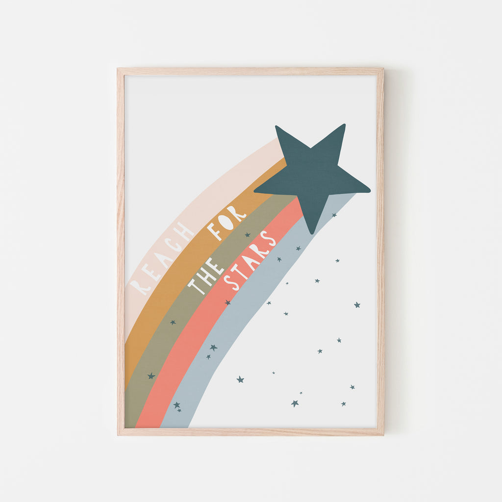 Reach for the Stars Quote - Space |  Framed Print