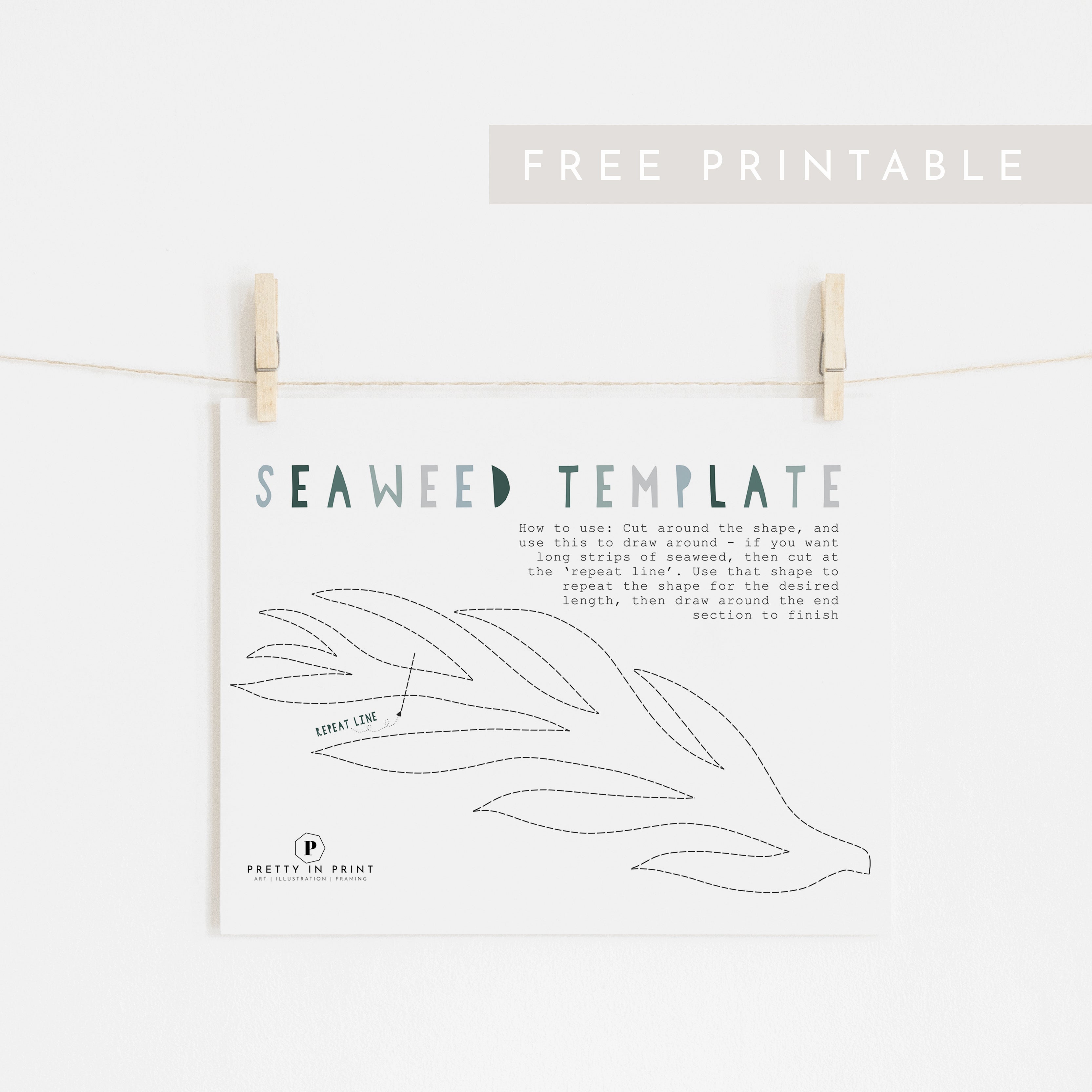 Seaweed Template 1 - FREE Printable
